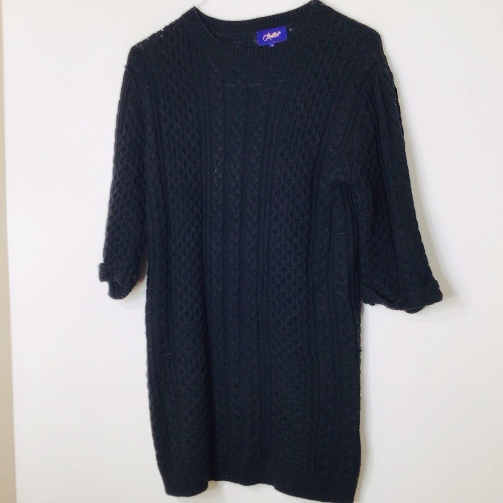 Anthropologie Arita sweater women small black mohair angora tunic